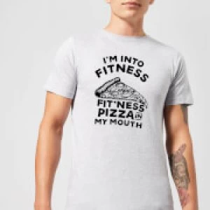 Fitness Pizza T-Shirt - Grey - 4XL