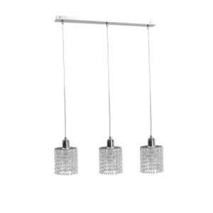 Diament Bar Pendant Ceiling Light Hanging Droplets, 60cm, 3x E27