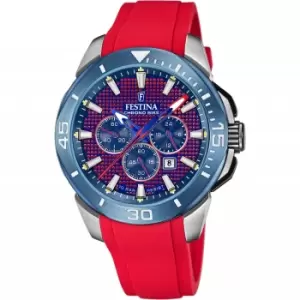Festina F20642-2 Mens Chrono Bike Red Rubber Strap Wristwatch