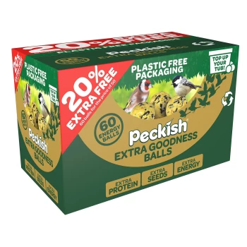 Peckish Extra Goodness Energy Balls for Wild Birds - 50 Box plus 20% Extra Free