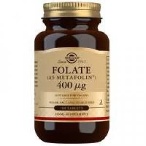 Solgar Vitamins Folate (as Metafolin(R)) 400 ug Tablets x 100