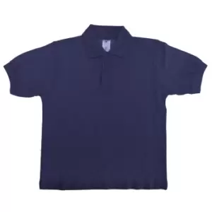 B&C Kids/Childrens Unisex Safran Polo Shirt (Pack of 2) (7-8) (Navy Blue)