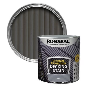 Ronseal Ultimate protection Slate Matt Decking Wood stain 2.5L