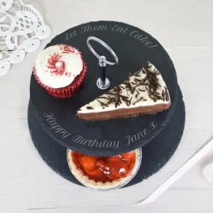 Personalised Two-Tier Slate Cake Stand