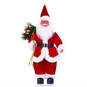 Premier Decorations Premier Standing Santa with Sack Ornament - 40cm