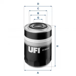 2330300 UFI Oil Filter Oil Spin-On