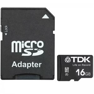 TDK 16GB Micro SD Card SDHC + Adapter - 30MB/s - FFP