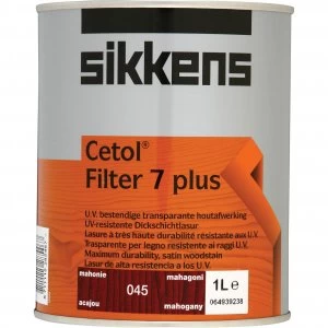 Sikkens Cetol Filter 7 Plus Translucent Woodstain Mahogany 1l
