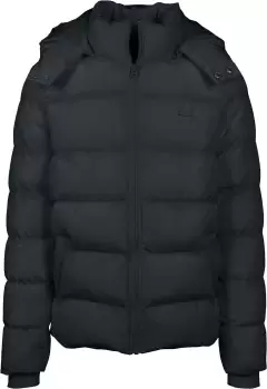 Urban Classics Hooded Puffer Jacket, Black, Male, Jackets & Outerwear, TB1807-00007
