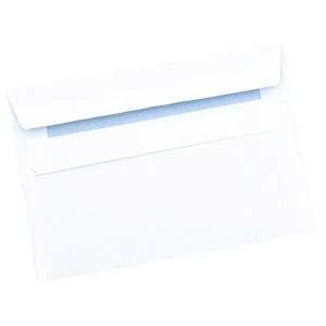 Q-Connect C6 Envelope Wallet Self Seal 90gsm White Pack of 1000 7042