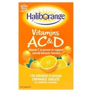 Haliborange Vitamins A C and D Orange Chewable Tablets 120