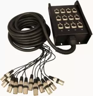 Cobra 12 Inputs Stage Box Snake (INPUTS Only) 10m