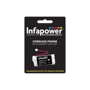 Infapower Rechargeable Ni-MH Battery for Cordless Telephones 2 x AAA 2.4v 600mAh