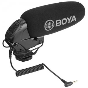 Boya BY-BM3032 Camera-Mount Supercardioid Shotgun Microphone - Black