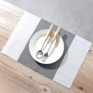 Haven Anti Slip Dining Table Mat - Vertical Bar Grey