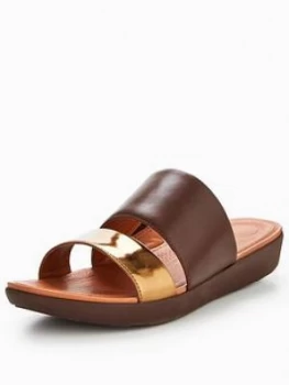 FitFlop Delta Slide Sandal Metallic Size 8 Women