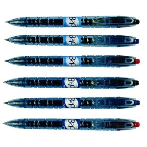 Pilot Begreen B2P Rollerball Pen Recycled Retractable 0.7mm Tip 0.39mm Line Black Pack of 10 Free Pukka Pad Pack 3 April June 19