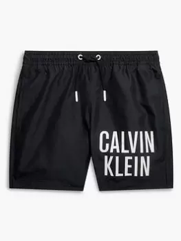 Calvin Klein Boys Drawstring Swim Shorts - Black, Size Age: 14-16 Years