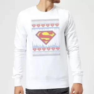 DC Supergirl Knit Christmas Jumper - White - L