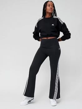adidas Future Icons 3 Stripes Flare Pants - Black, Size S, Women
