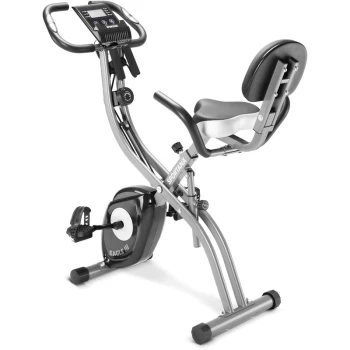 Exercise Bike Eagle 3 Foldable 10 Resistance Levels Hand Sensors 2 Training Bands Backrest Indoor Cycling - Sportana