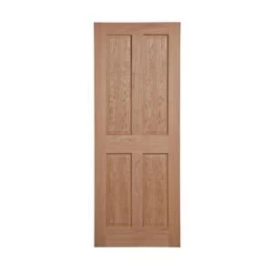 4 Panel Oak veneer Internal Door H1981mm W686mm