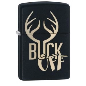 Zippo Buck Off Black Matte Finish Windproof Lighter
