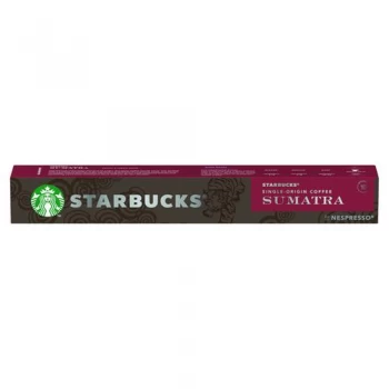 Nespresso Starbucks Sumatra Espresso Coffee Pods Pack of 10 12423376