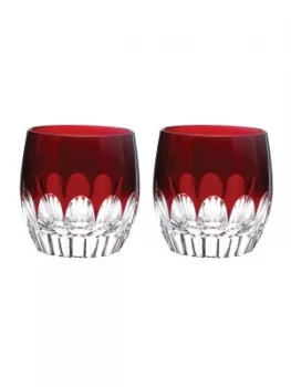 Waterford Mixology talon red glasses box of 2 Red