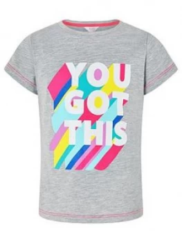 Accessorize Girls You Got This T-Shirt - Grey, Size Age: 7-8 Years, Women