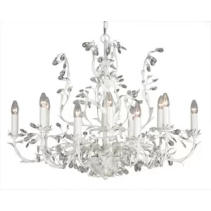 Linea Verdace Michelan 12 Light Multi Arm Chandeliers White Frosted