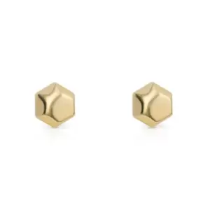 JG Fine Jewellery 9ct Gold Hexagon Stud Earrings