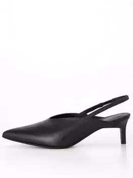Calvin Klein Geo Slingback Heel - Black, Size 40, Women