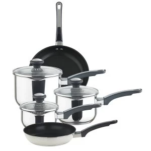 Prestige Everyday 5 Piece Stainless Steel Pan Set with Strainer Lids