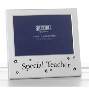 Satin Silver Occasion Frame Special Teacher 5x3