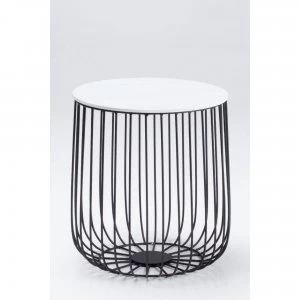 Enzo Small Marble Top Cage Table