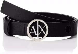 Armani Exchange Cut Out Large Logo Belt