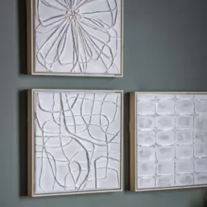 Gallery Interiors Set of 3 Sabine Montali Textured Wall Art Natural