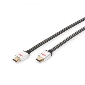 Ednet 84482 HDMI cable 3m HDMI Type A (Standard) Black Silver