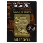 Yu-Gi-Oh Pot Of Greed 24K Gold Plated Ingot