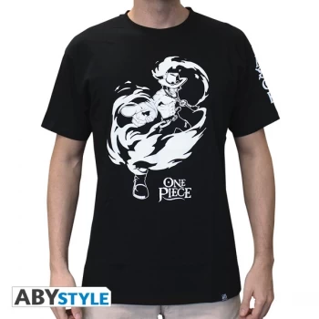 One Piece - Ace Mens Small T-Shirt - Black