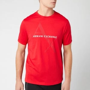 Armani Exchange AX Large Logo T-Shirt Red Size L Men