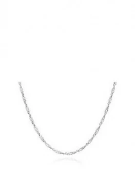 Rachel Jackson London Sterling Silver Mid Length Sparkle Twist Chain Necklace