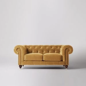 Swoon Winston Velvet 2 Seater Sofa - 2 Seater - Biscuit