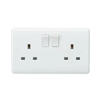 Curved Edge 13A 2G SP Switched Socket - Knightsbridge