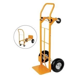 5 Star Facilities Universal Hand Trolley and Platform Truck Capacity 250KG Foot Size W550 x L460mm Yellow