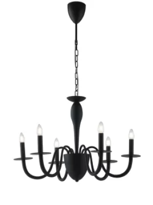 ARMSTRONG 6 Light Chandeliers Black 78x53cm