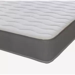 eXtreme Comfort Ltd Cooltouch Essentials Wave Grey Border Memory Foam and Spring Mattress, 4ft Small Double