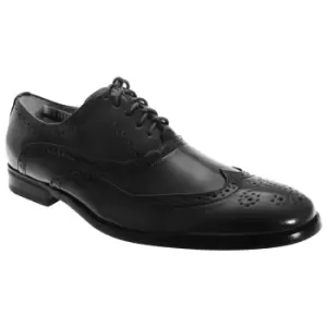 Goor Mens Leather Lace-Up Oxford Brogue Shoes (9 UK) (Black)