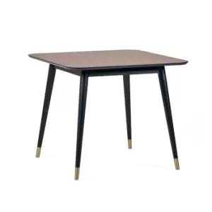 Julian Bowen Findlay Square 2-4 Seater Dining Table Walnut And Black